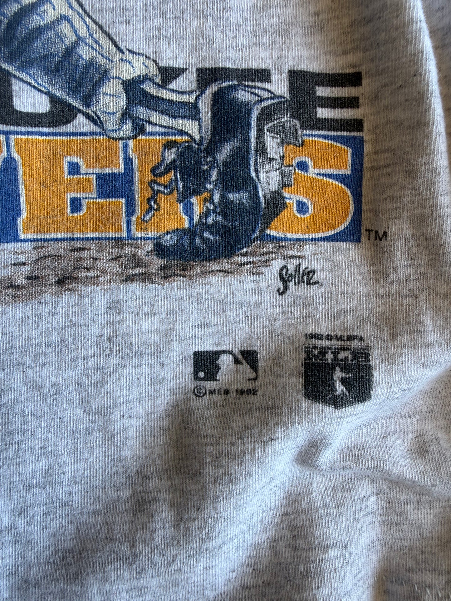 1992 Robin Yount Milwaukee Brewers 3000th Hit Caricature T-shirt (S)
