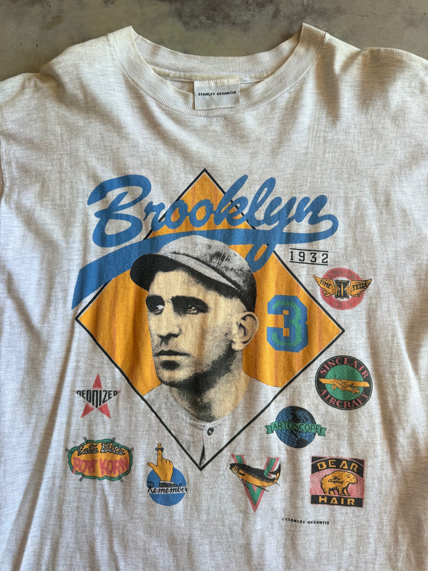 90s Stanley Desantis Brooklyn Dodgers Baseball T-Shirt (L)