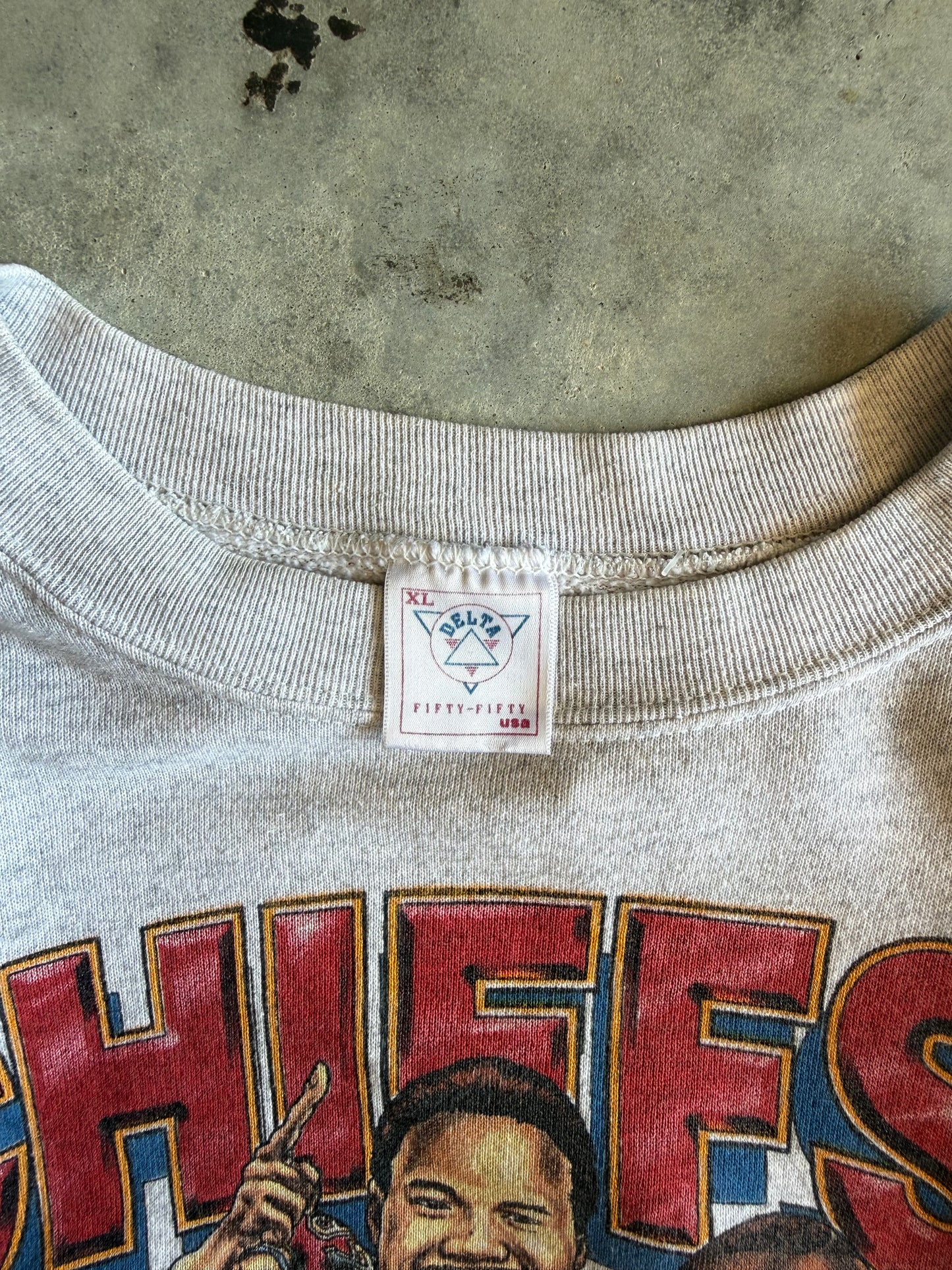 1995 Kansas City Chiefs AFC West Champions Caricature Sweatshirt (XL)