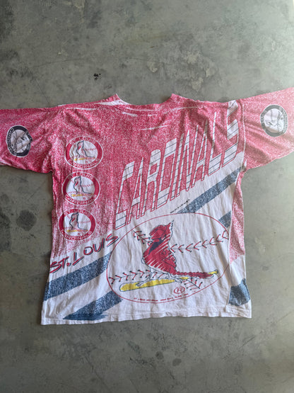 1991 St. Louis Cardinals Vintage All Over Print T-Shirt (L)