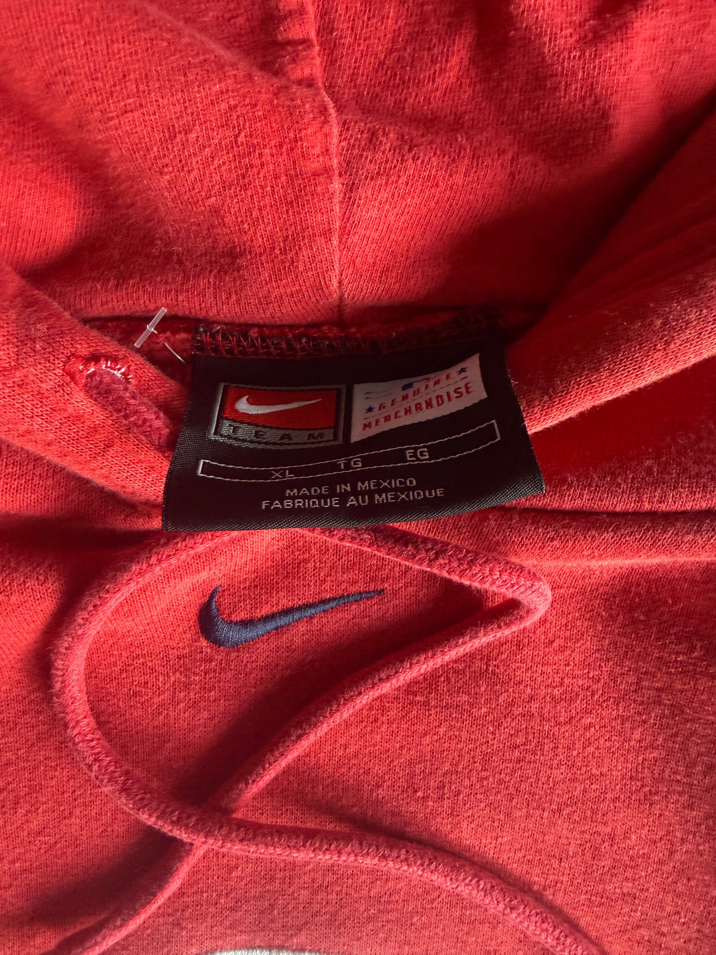 2000s Anahiem Angels Red Nike Center Swoosh Hoodie (XL)