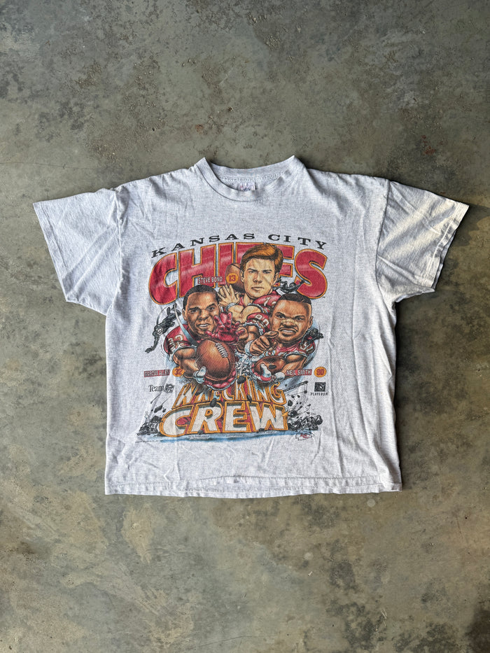 1995 Kansas City Chiefs Wrecking Crew Caricature T-Shirt (XL)