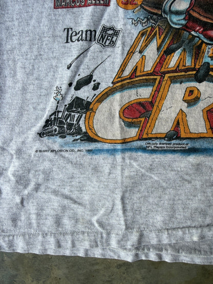 1995 Kansas City Chiefs Wrecking Crew Caricature T-Shirt (XL)