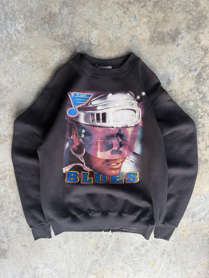 90s St. Louis Blues Pro Player Black NFL Sweatshirt (L)