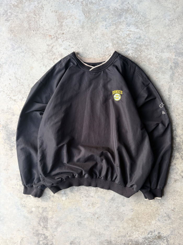 2000s Seattle Super Sonics Black Embroidered Pullover  (XXL)
