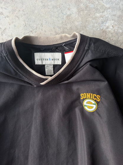 2000s Seattle Super Sonics Black Embroidered Pullover  (XXL)