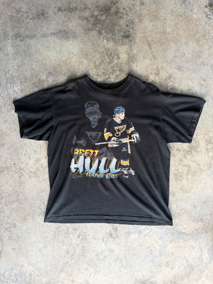 1996 Brett Hull St. Louis Blues NHL Salem T-Shirt (XL)
