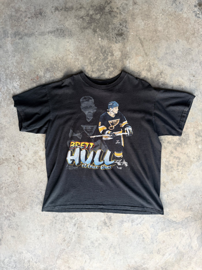 1996 Brett Hull St. Louis Blues NHL Salem T-Shirt (XL)
