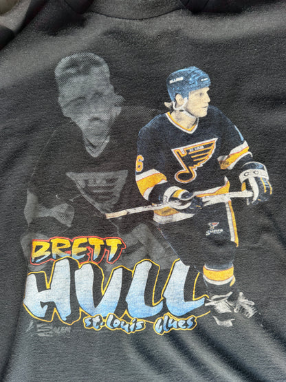 1996 Brett Hull St. Louis Blues NHL Salem T-Shirt (XL)