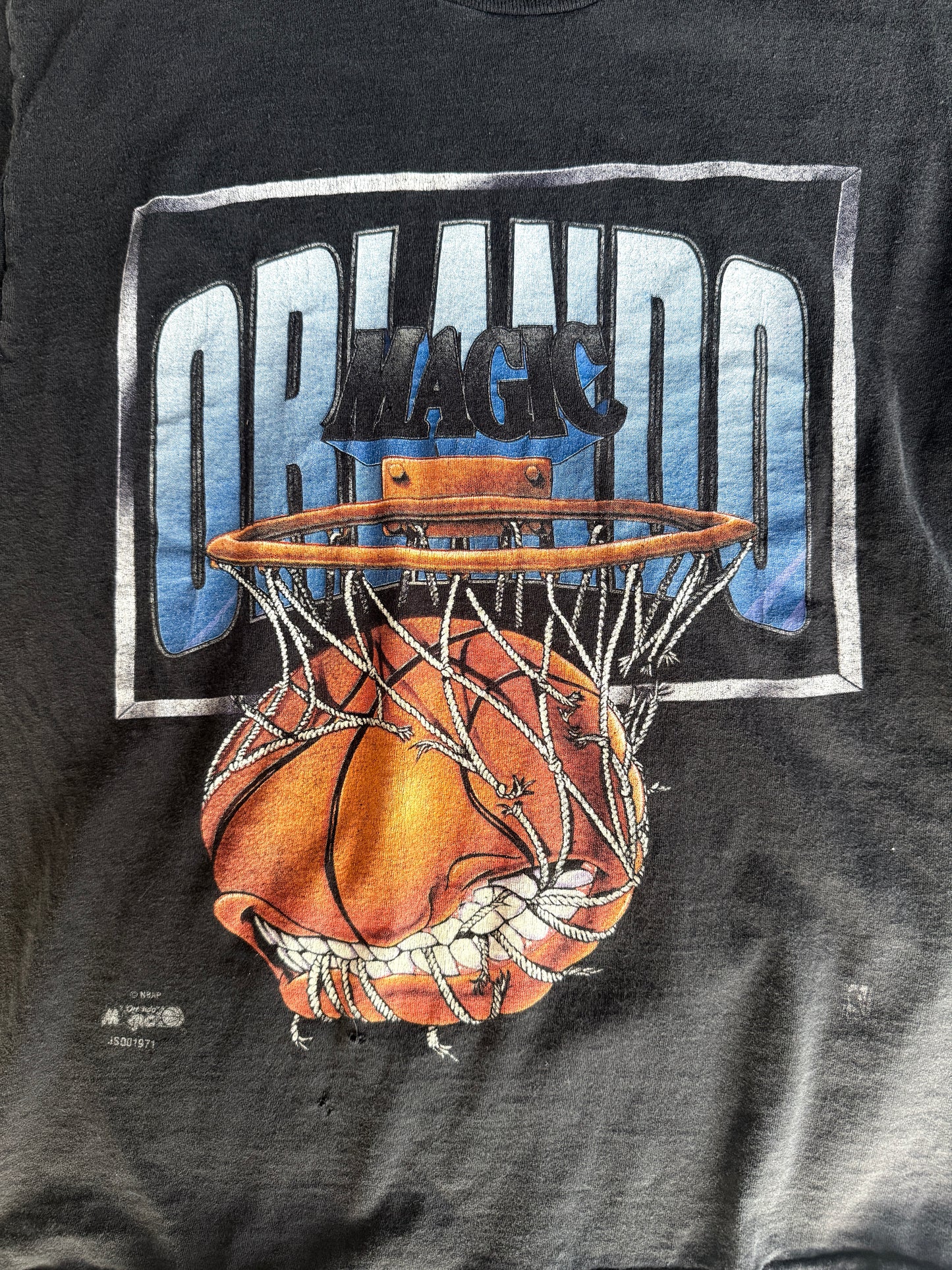 90s Orlando Magic Angry Basketball Salem T-Shirt (L)
