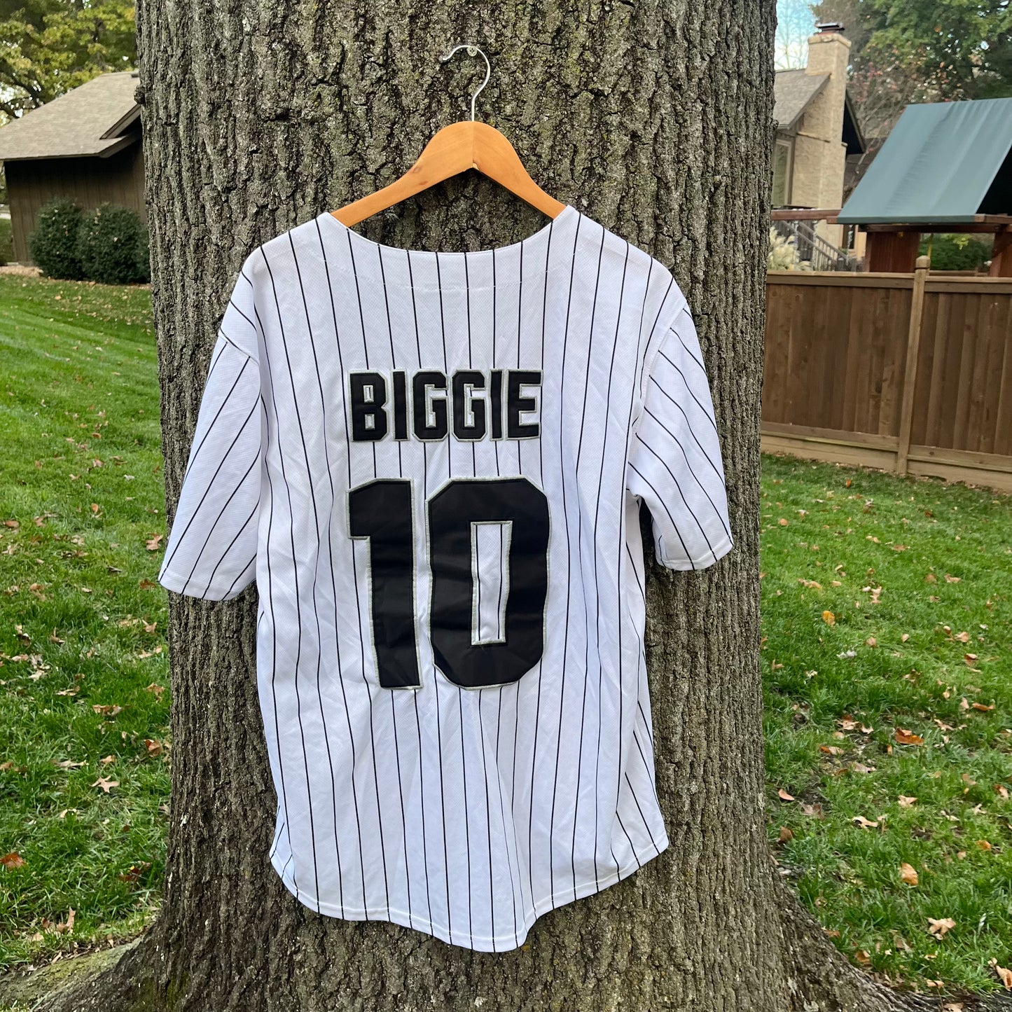 Notorious B.I.G Pinstripes baseball jersey (L)