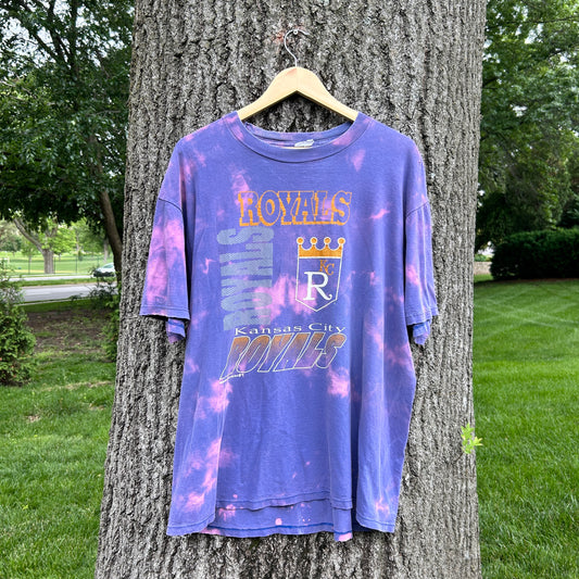 90's Kc Royals Purple Dyed T-shirt (XL)
